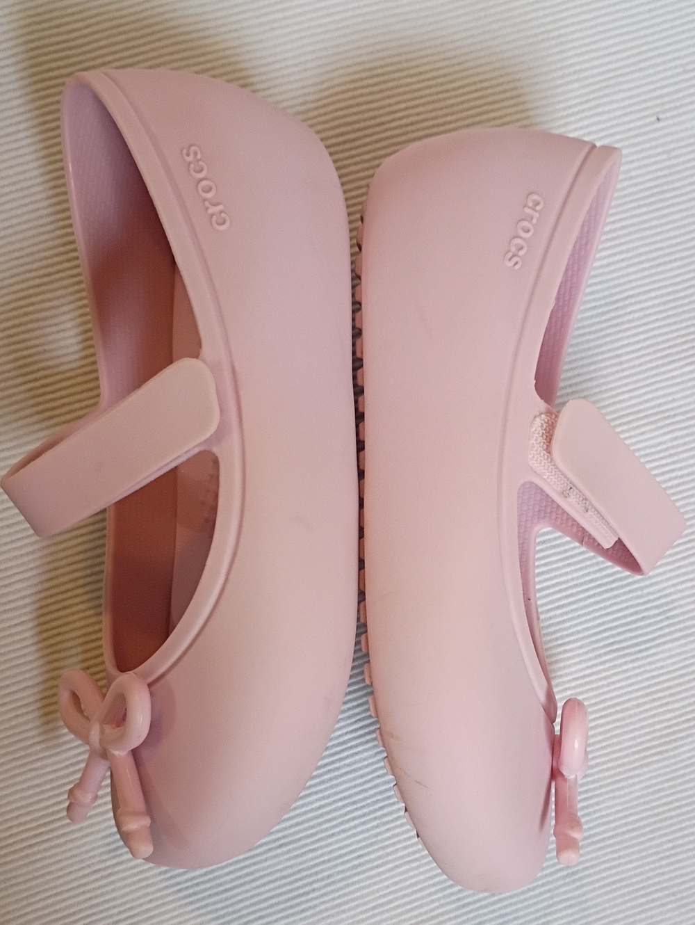 CROCS Girls' Mary Jane Ballerina Shoes in Light Pink - Picture 6 of 8